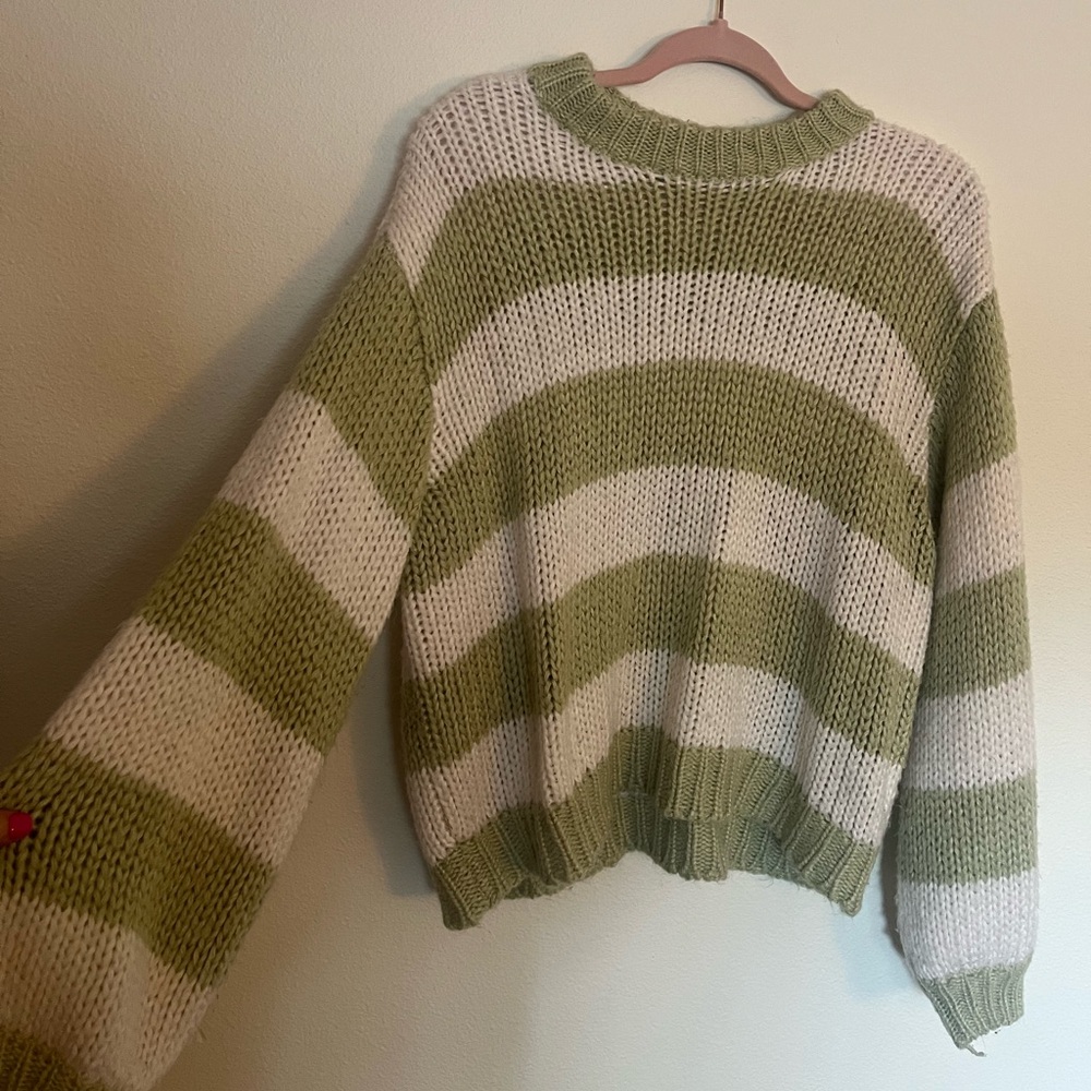Grey bandit stripped sweater